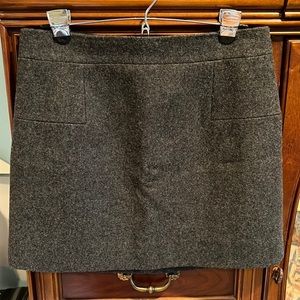 Beautiful charcoal grey JCrew wool mini skirt sz 8